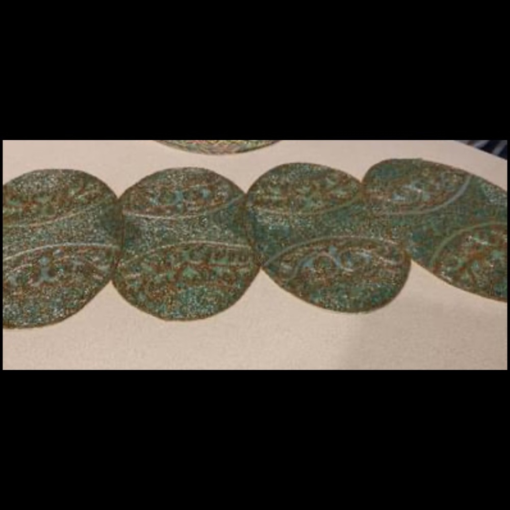 New Pier one Easter egg beaded table runner